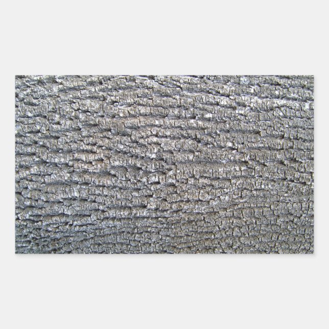 Sticker Rectangulaire texture horizontale de l'écorce d'arbre (Devant)