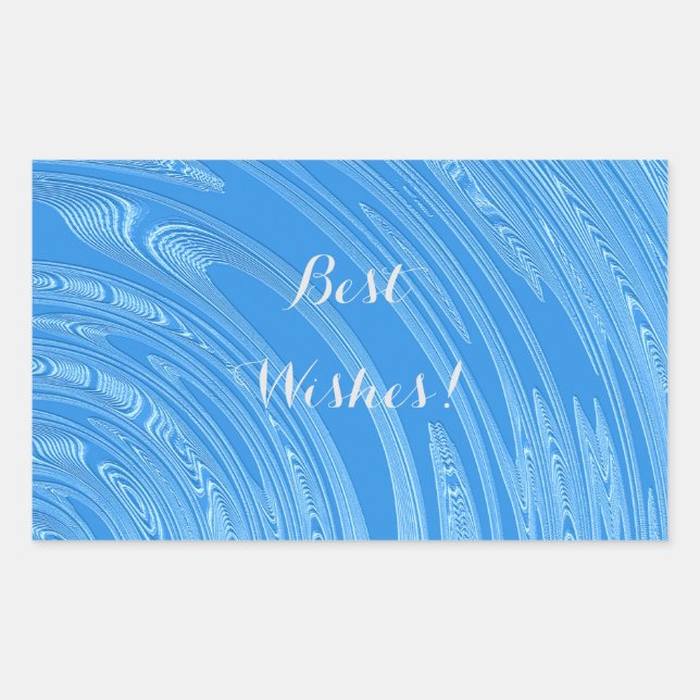 Sticker Rectangulaire texture métallique bleue abstraite (Devant)