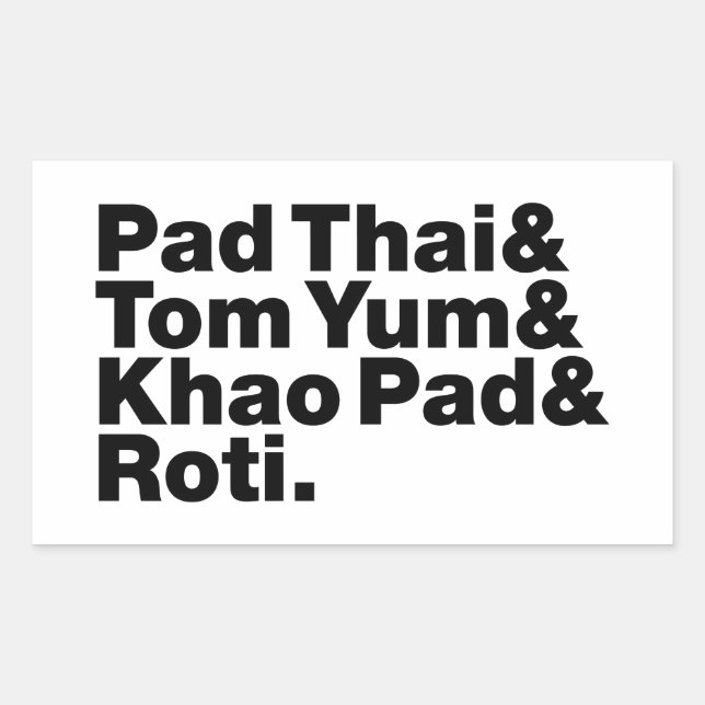Sticker Rectangulaire Thai Street Food (Devant)