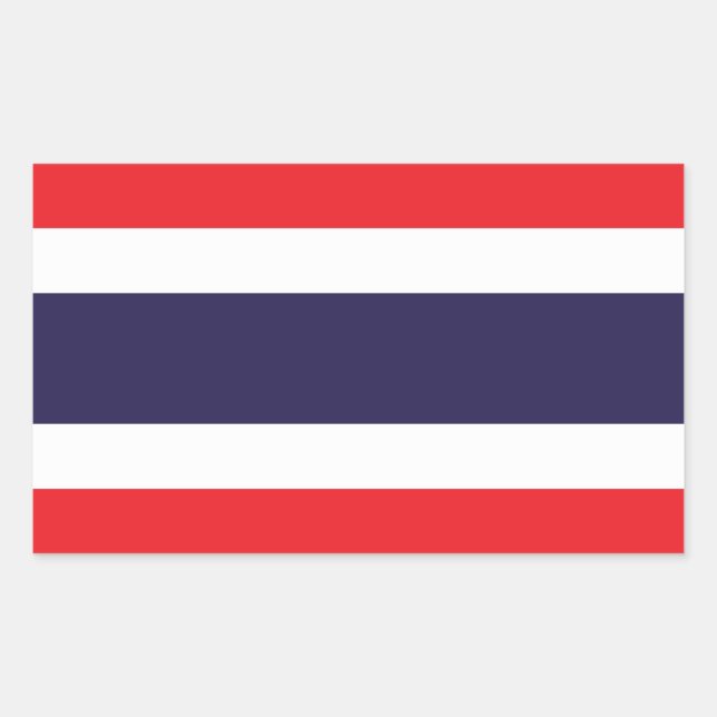 Sticker Rectangulaire Thaïlande - Drapeau thaï (Devant)