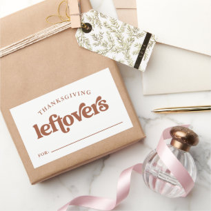Sticker Rectangulaire Thanksgiving Leftovers   Boho et Retro