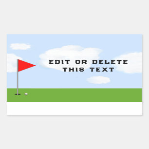 Sticker Rectangulaire Thème de golf