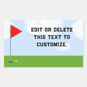 Sticker Rectangulaire Thème de golf