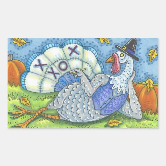 STICKER RECTANGULAIRE TIC TAC TOE TURKEY, FEUILLE DE BÂTIMENTS DE REMERC (Devant)