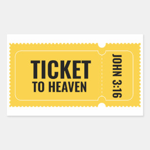 Sticker Rectangulaire Ticket au paradis
