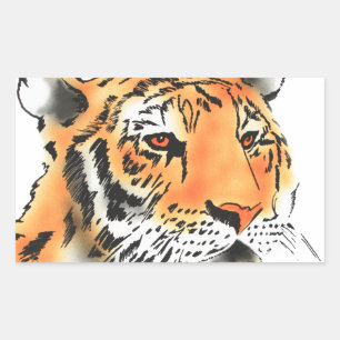 Sticker Rectangulaire Tigress and Cub