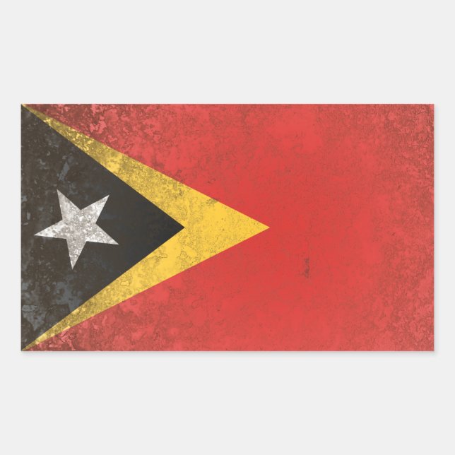 Sticker Rectangulaire Timor oriental (Devant)