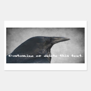 Sticker Rectangulaire Tir de charme de Raven ; Personnalisable