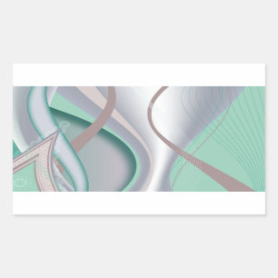 Sticker Rectangulaire Tornade abstraite de menthe de chocolat