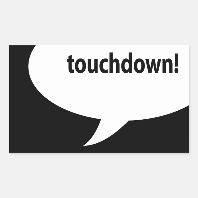 Sticker Rectangulaire touchdown! (Devant)