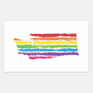 Sticker Rectangulaire touches de couleurs de washington