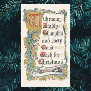 Sticker Rectangulaire Tous mes vœux pour Noël