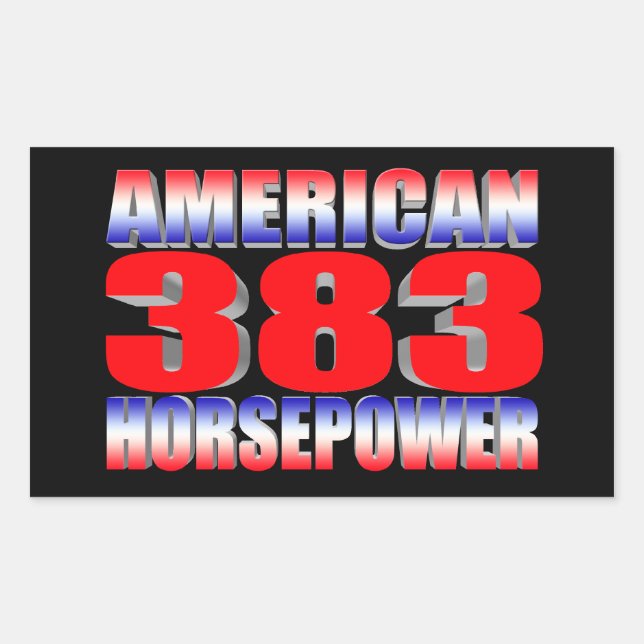 Sticker Rectangulaire traceur chevy 383 (Devant)