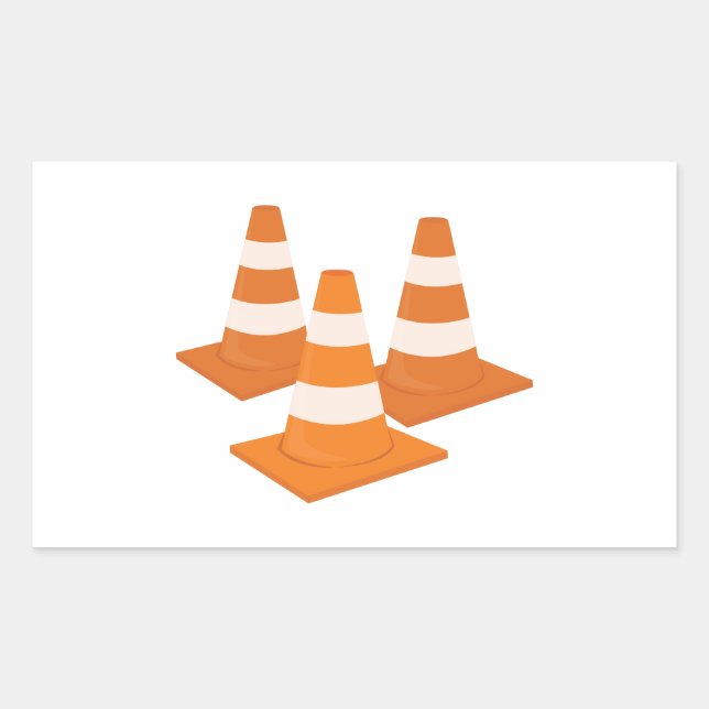 Sticker Rectangulaire Traffic cones (Devant)