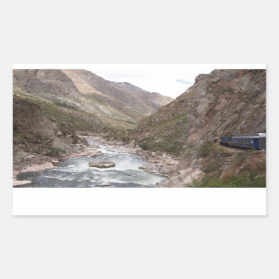 Sticker Rectangulaire Train de rail d'Inca à l'autocollant de Machu