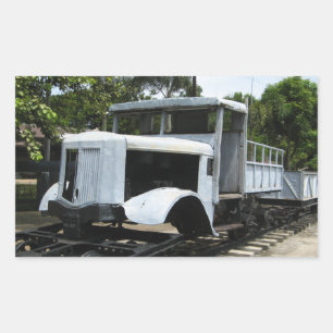 Sticker Rectangulaire Train militaire 2ème guerre mondiale au pont de la