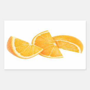 Sticker Rectangulaire Tranches orange
