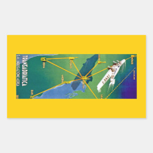 Sticker Rectangulaire Transadriatica Navigazione Aerea