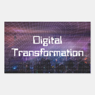 Sticker Rectangulaire Transformation numérique pour les entreprises
