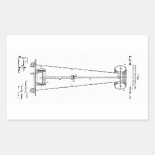 Sticker Rectangulaire Transmission Pantent US1119732 d'énergie de Nikol