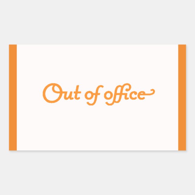 STICKER RECTANGULAIRE TRAVAIL DE VACANCES HORS BUREAU SURCHARGE EXPRESSI (Devant)
