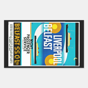 Sticker Rectangulaire Traversier Liverpool - Belfast
