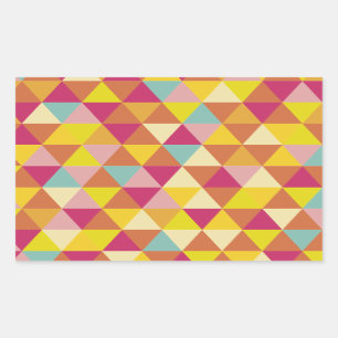 Sticker Rectangulaire Triangles polychromes en forme géométrique