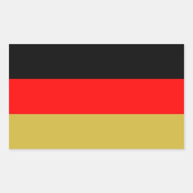 Sticker Rectangulaire Tricolor allemand alternatif (Devant)