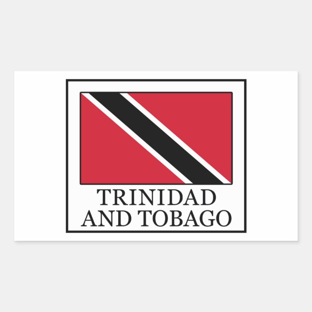 Sticker Rectangulaire Trinité-et-Tobago (Devant)