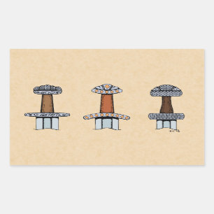 Sticker Rectangulaire Trois Hillets d'épée viking