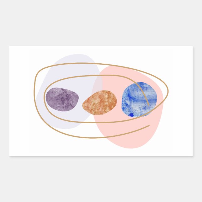 Sticker Rectangulaire Trois Pierres (Devant)