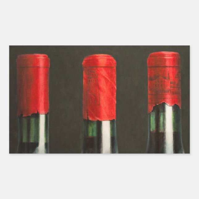 Sticker Rectangulaire Trois vins 2010 (Devant)