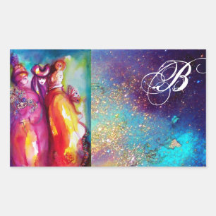 Sticker Rectangulaire TROISIÈME MASQUE, Monogramme