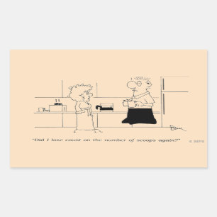 Sticker Rectangulaire Trop de café