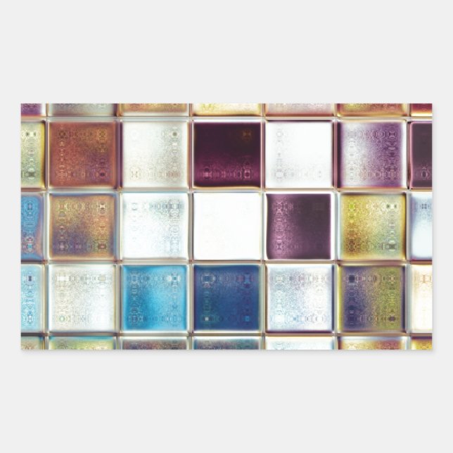 Sticker Rectangulaire Tropical Memories Mosaic Tile (Devant)