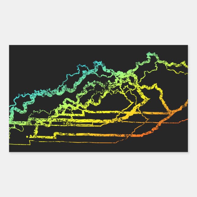 Sticker Rectangulaire trouble du kentucky (Devant)