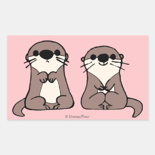 Sticker Rectangulaire Trouver Dory Cartoon d'Otter
