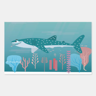 Sticker Rectangulaire Trouver Dory Destiny the Whale Shark