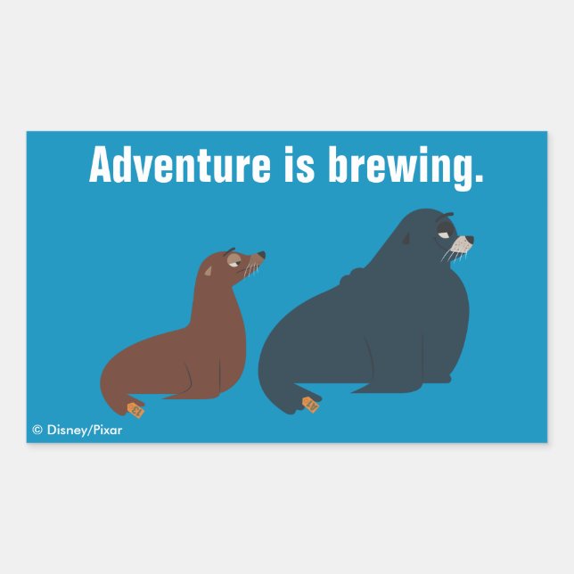 Sticker Rectangulaire Trouver Dory | Fluke & Rudder (Devant)