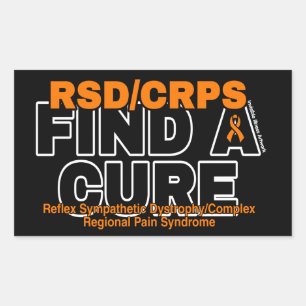 STICKER RECTANGULAIRE TROUVER UNE CURE/BOLD...RSD/CRPS