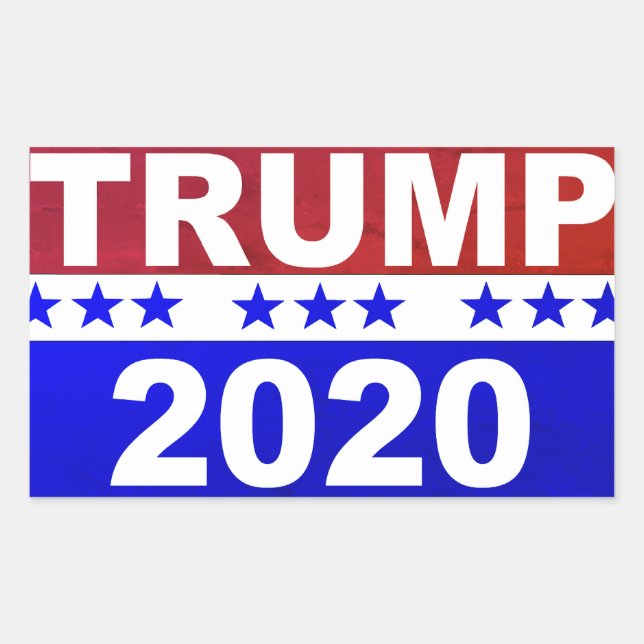 Sticker Rectangulaire Trump 2020 (Devant)