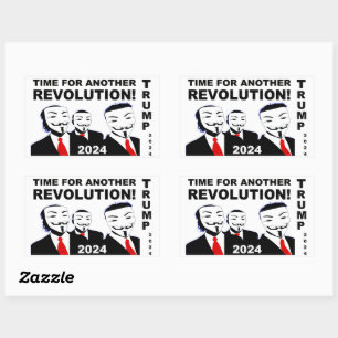 Sticker Rectangulaire Trump 2024 : Une nouvelle révolution Trump !