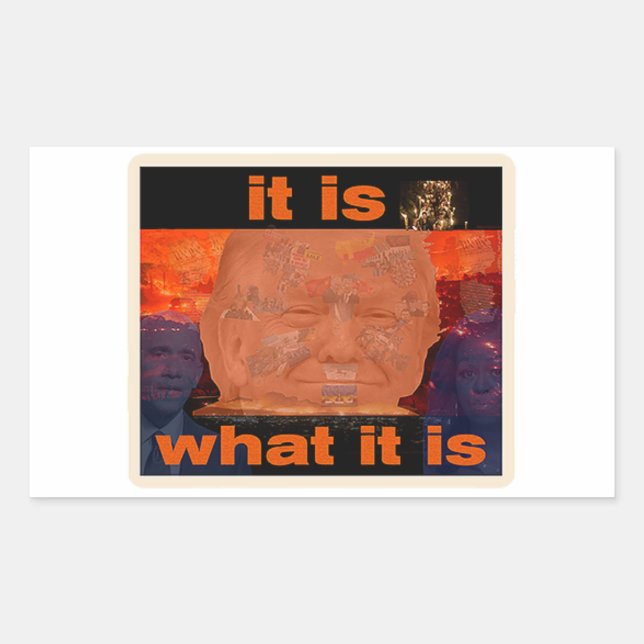 Sticker Rectangulaire Trump C'Est Ce Qu'Il Est (Devant)