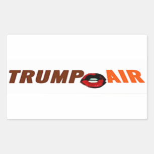 Sticker Rectangulaire Trump Hot Air Outre White