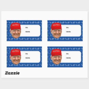 Sticker Rectangulaire TRUMP MAGA Noël