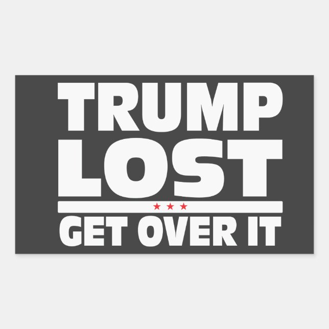 Sticker Rectangulaire Trump perdu | Anti Donald Trump | Élection 2020 (Devant)