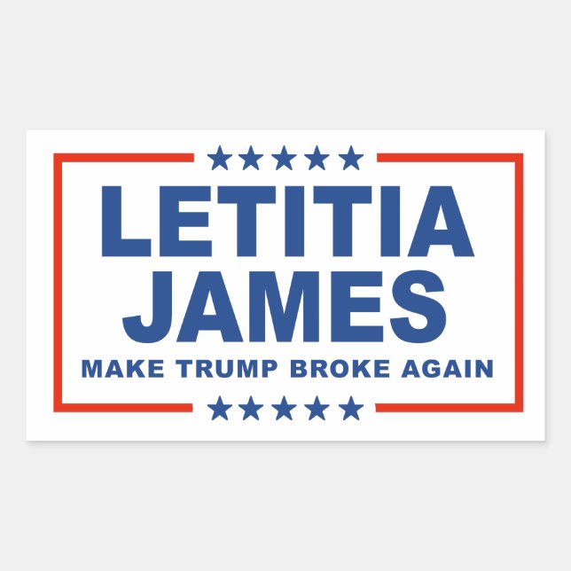 Sticker Rectangulaire Trump s'effondre à nouveau - Letitia James (Devant)