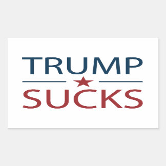 Sticker Rectangulaire Trump viole l'anti-Trump
