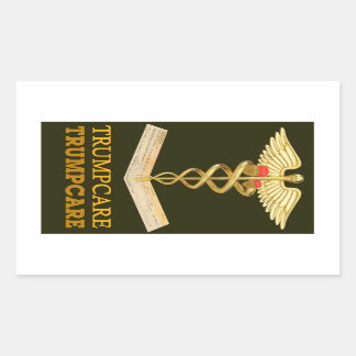 Sticker Rectangulaire TrumpCare - deux Casquettes