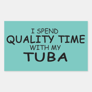 Sticker rectangulaire Tuba Time